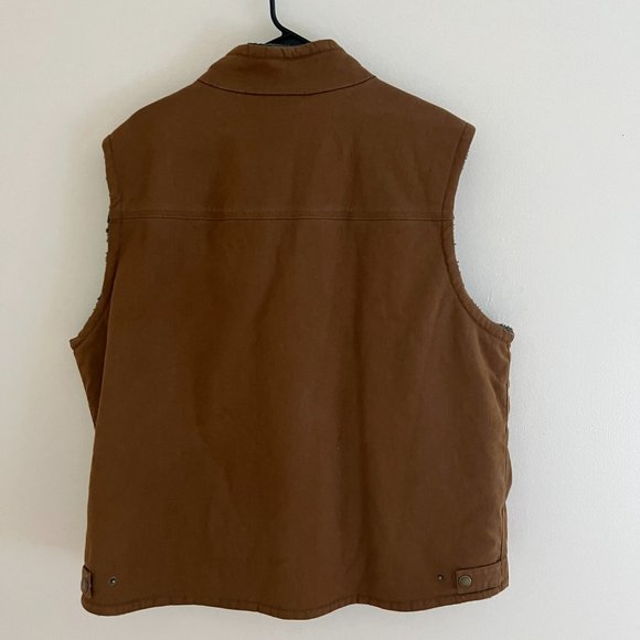 Smith and Rogue Men's Canvas Original Reversible Vest Sherpa Pockets - Picture 4 of 8